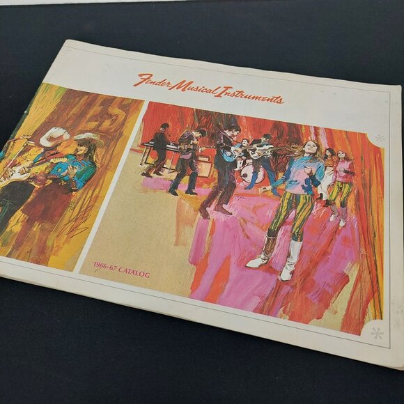 VTG Original 1966-67 Fender Color Catalog Stratocaster, Jaguar, Blackface Amp - Picture 1 of 12